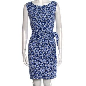 Diane von Furstenberg blue printed dress